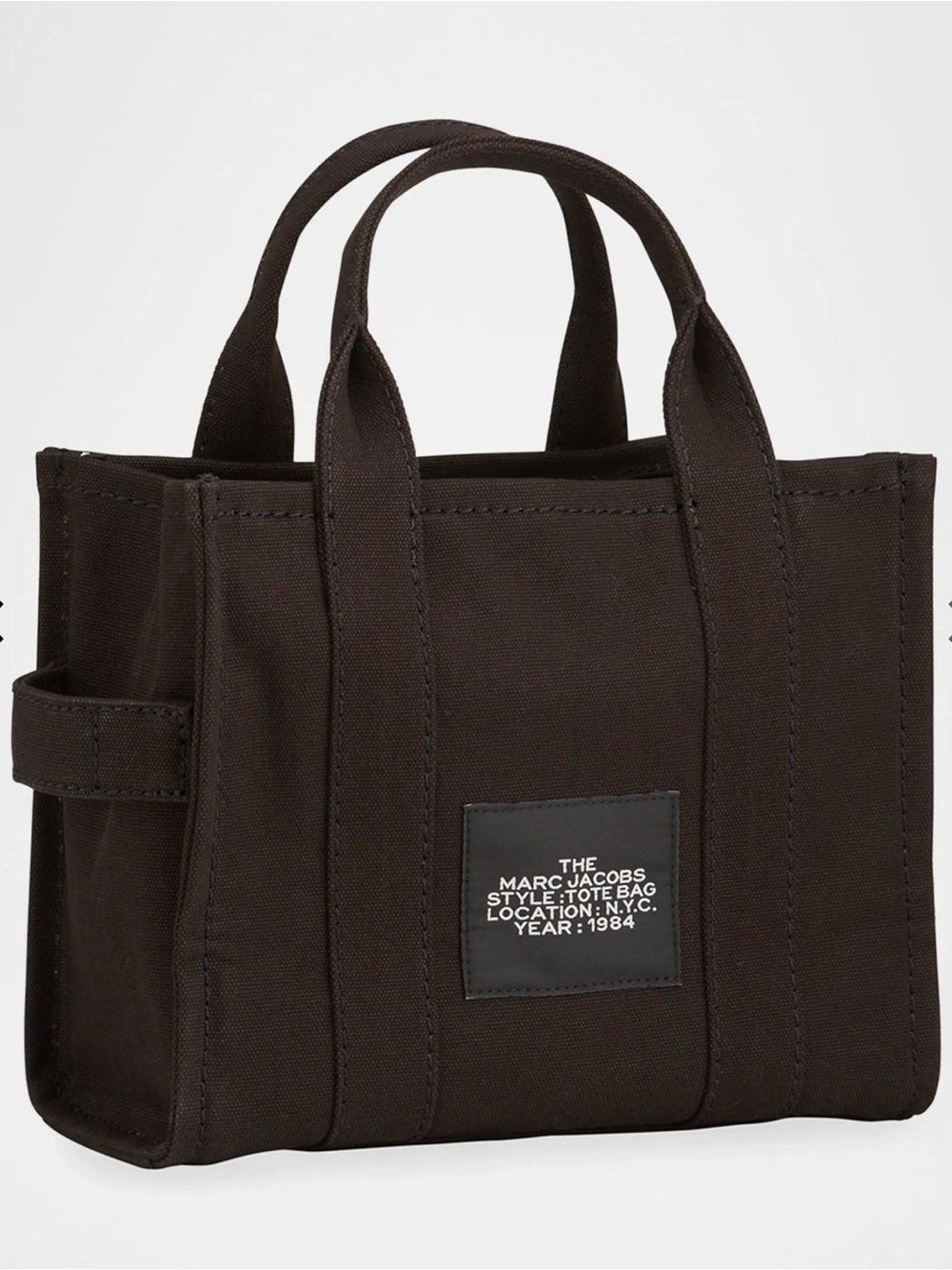 Marc Jacobs Black Small Canvas The Tote Bag with Adjustable crossbody Strap - Picture 2 of 13